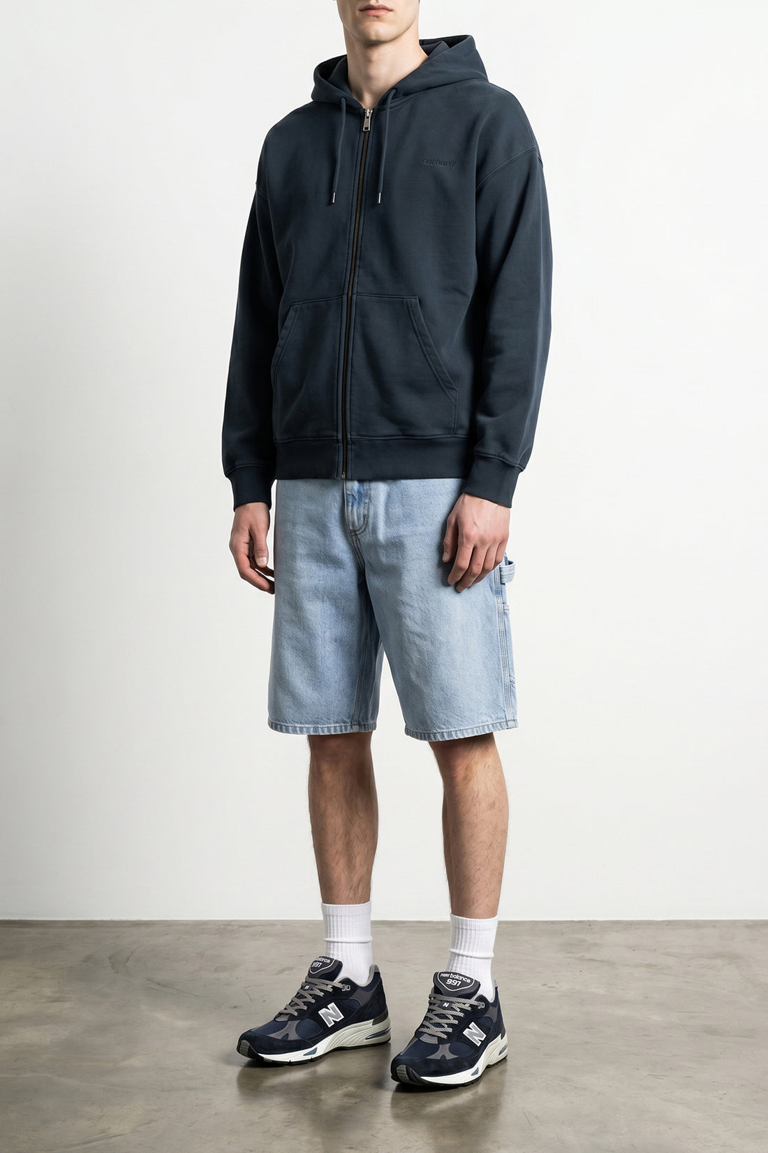 CARHARTT WIP L benton hoodie in heavy garment-dyed unbrushed cotton jersey