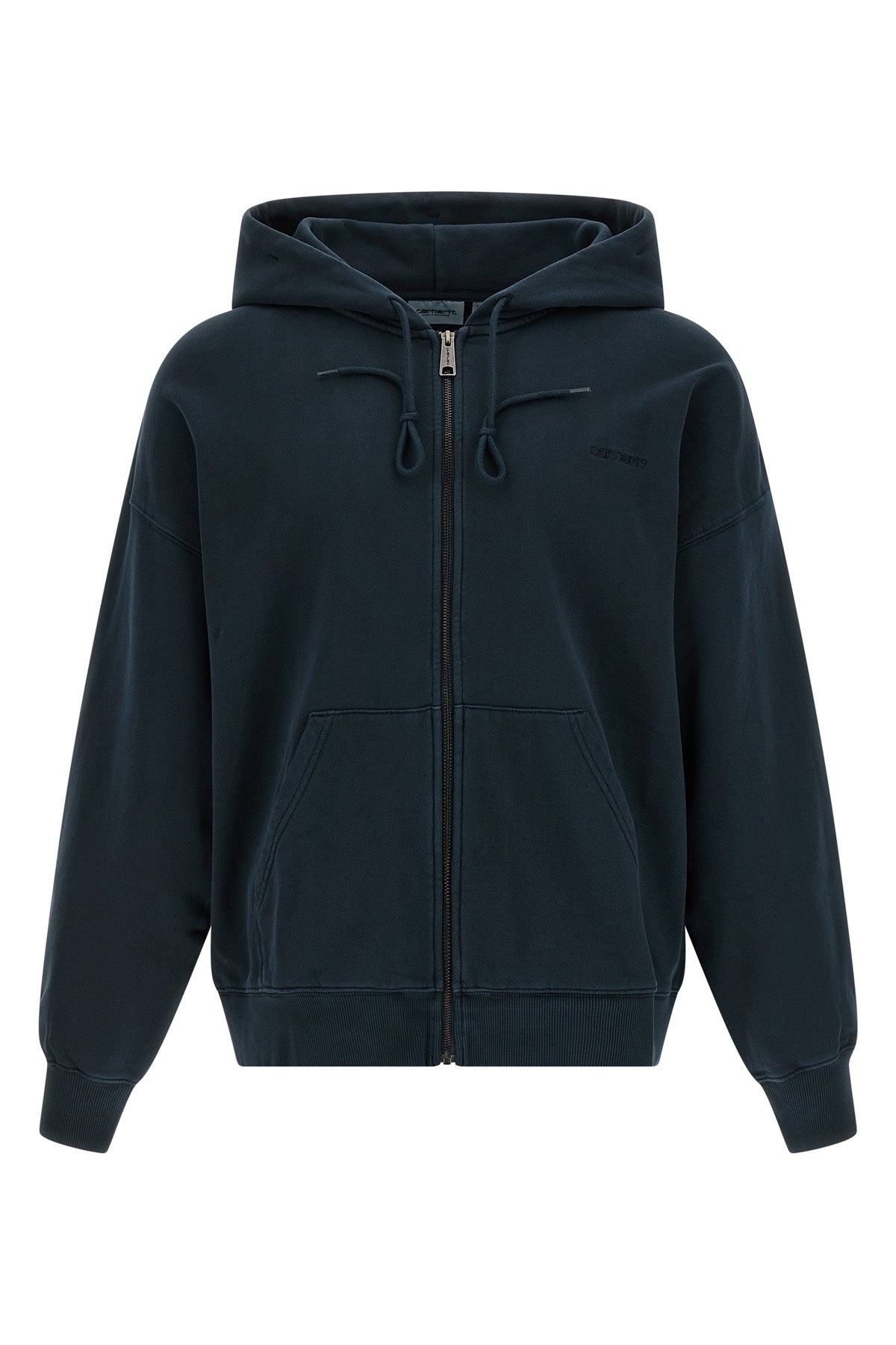 benton hoodie in heavy garment-dyed unbrushed cotton jersey