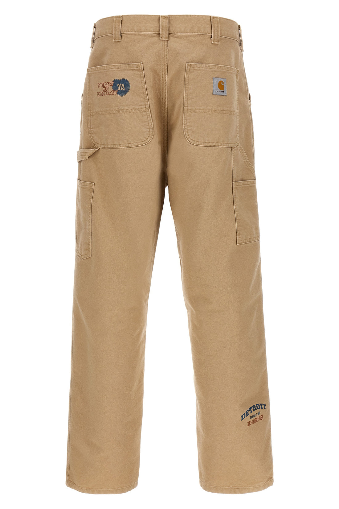 CARHARTT WIP L single knee graphic trousers in heavy dearborn cotton canvas