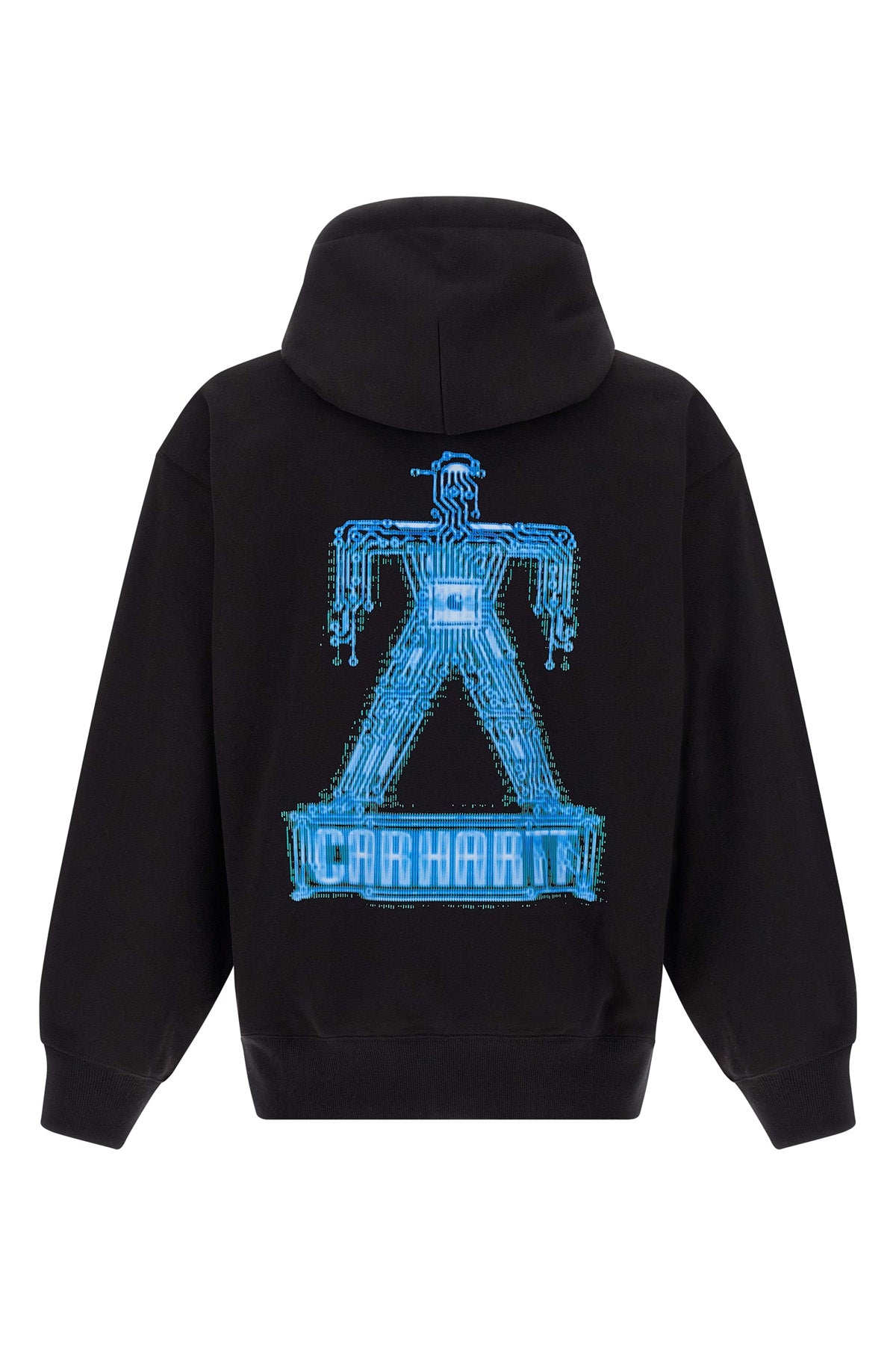 electric boogie hoodie in heavy brushed polyester-cotton jersey