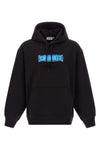 electric boogie hoodie in heavy brushed polyester-cotton jersey
