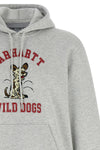 wild dog hoodie in heavy unbrushed mélange cotton jersey