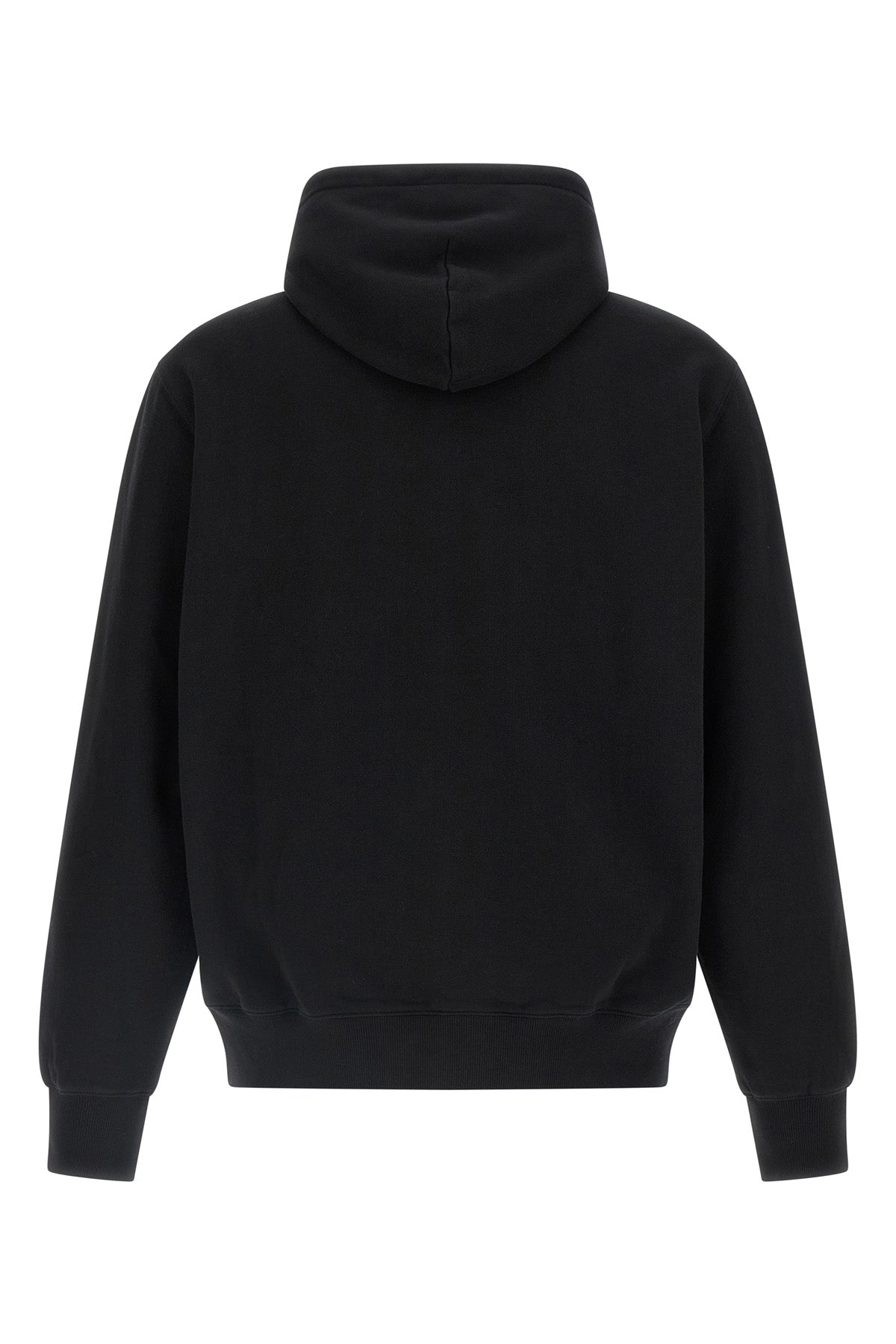 wild dog hoodie in heavy unbrushed mélange cotton jersey