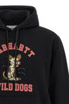 wild dog hoodie in heavy unbrushed mélange cotton jersey