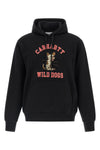 wild dog hoodie in heavy unbrushed mélange cotton jersey