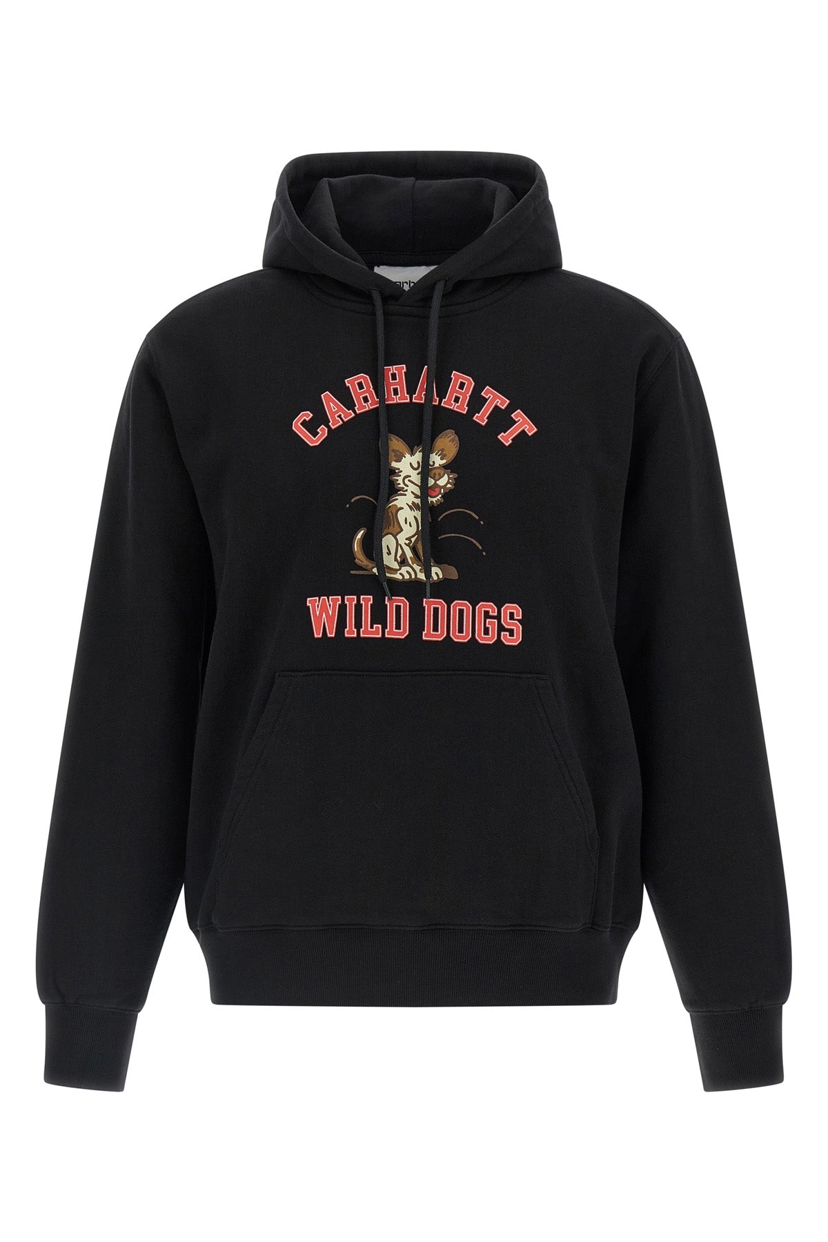 wild dog hoodie in heavy unbrushed mélange cotton jersey