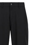 ray single knee trousers in polyester twill and medium weight wool