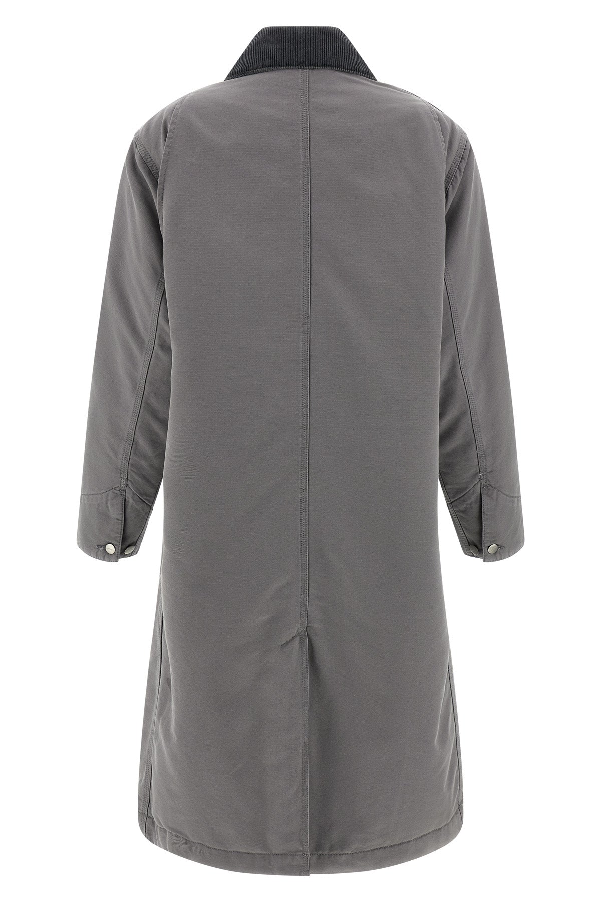 webster long coat in medium-weight cotton canvas