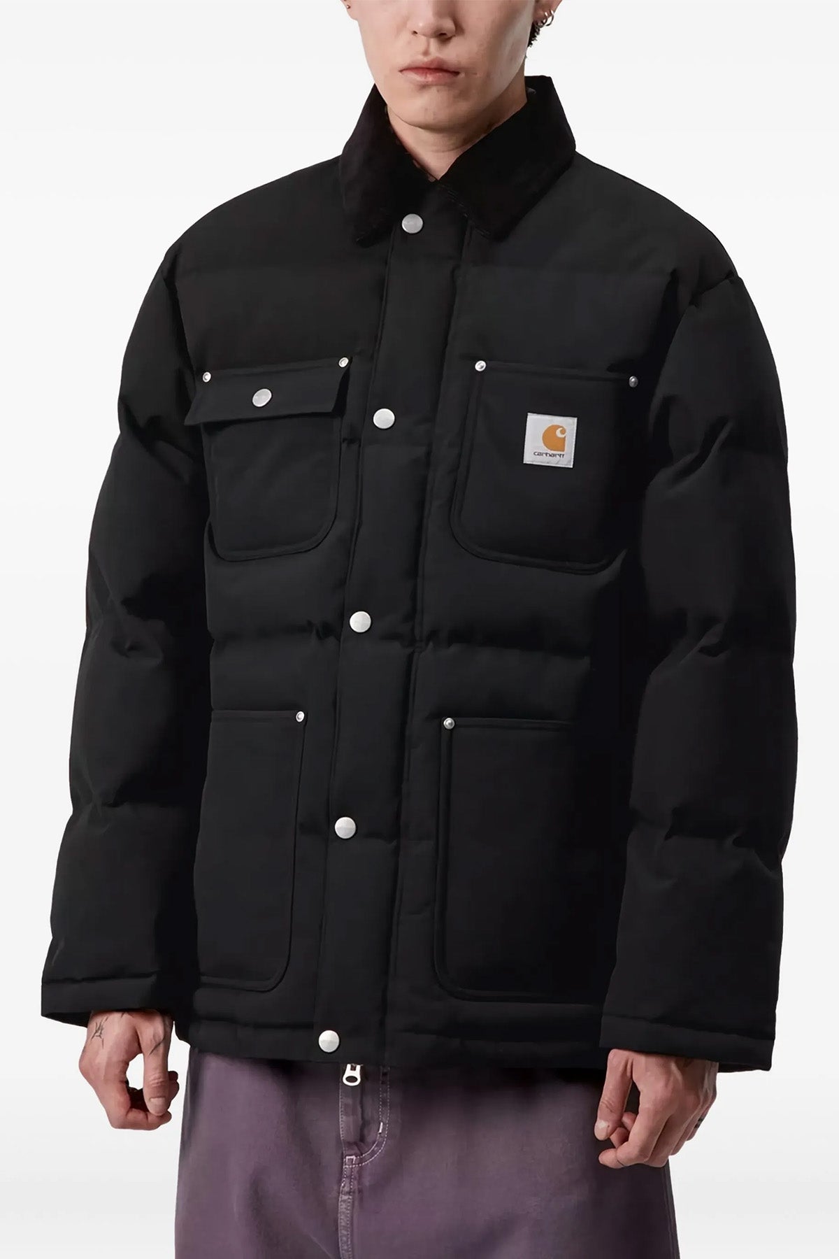 rayler water-repellent jacket in medium-weight quilted nylon canvas