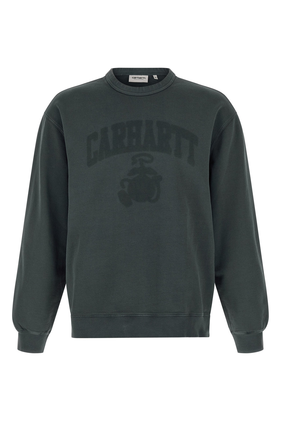 CARHARTT WIP L faded pond corps sweatshirt in organic cotton