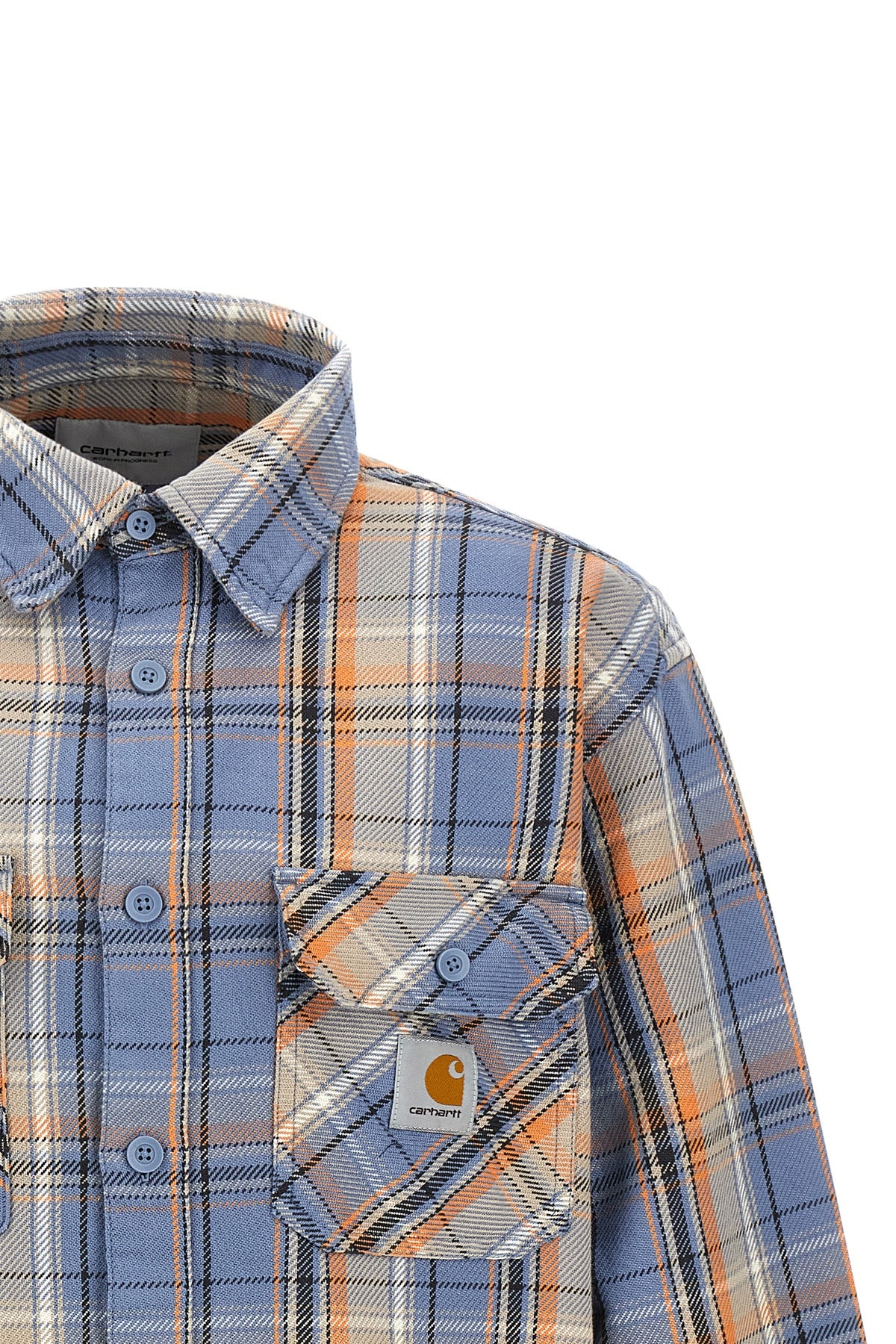tunick shirt in medium-weight cotton twill washed for a used effect
