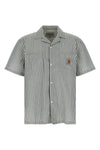 leavel shirt in lightweight polyester and cotton seersucker