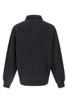 detroit sweatshirt in heavy brushed cotton jersey washed for a used effect
