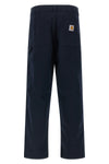 og single knee trousers in heavy polyester-cotton denim