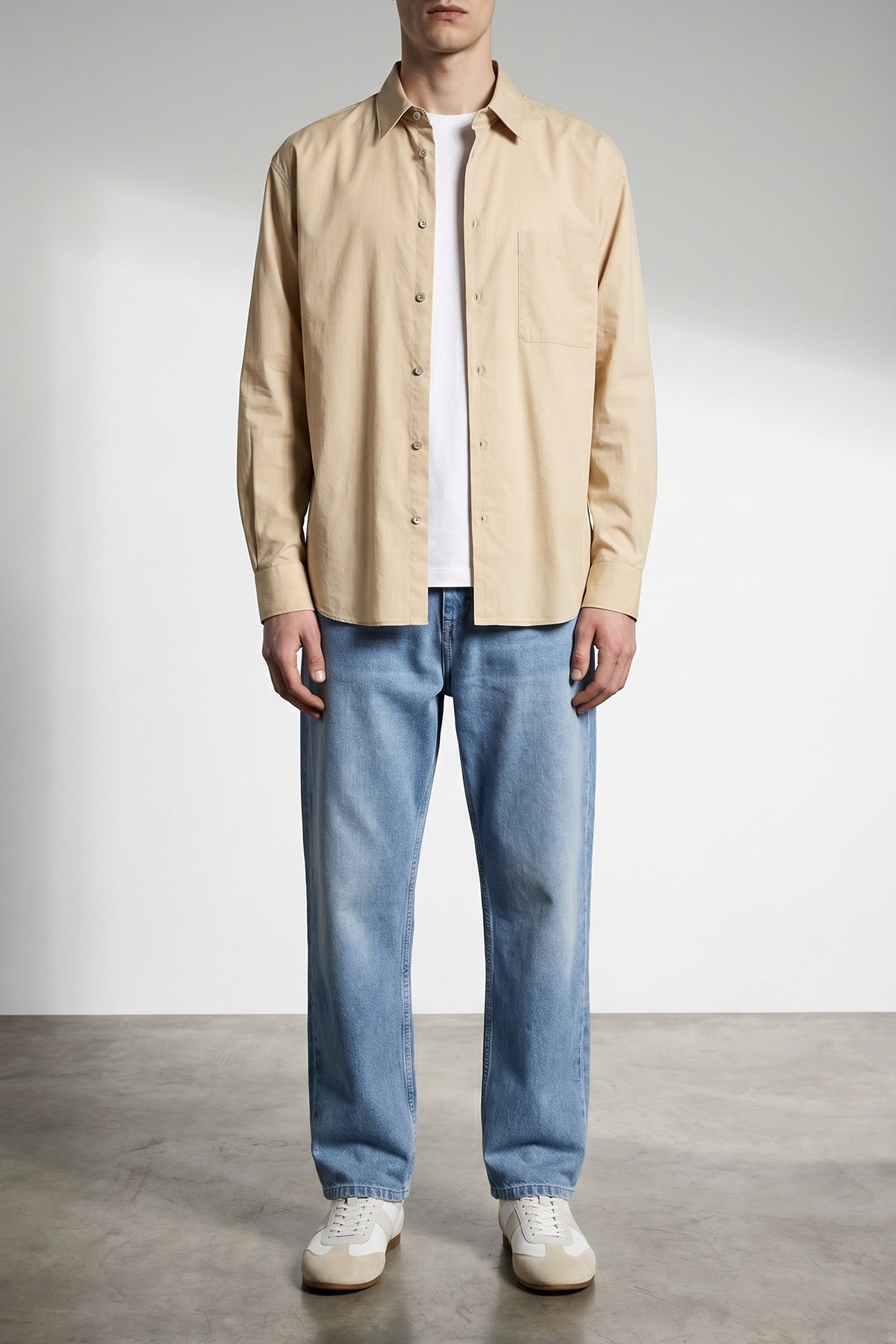 brandon light true washed heavy cotton denim jeans