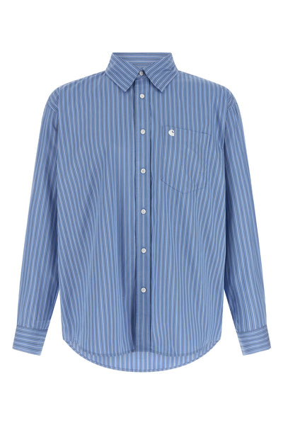 keene stripe striped cotton poplin shirt