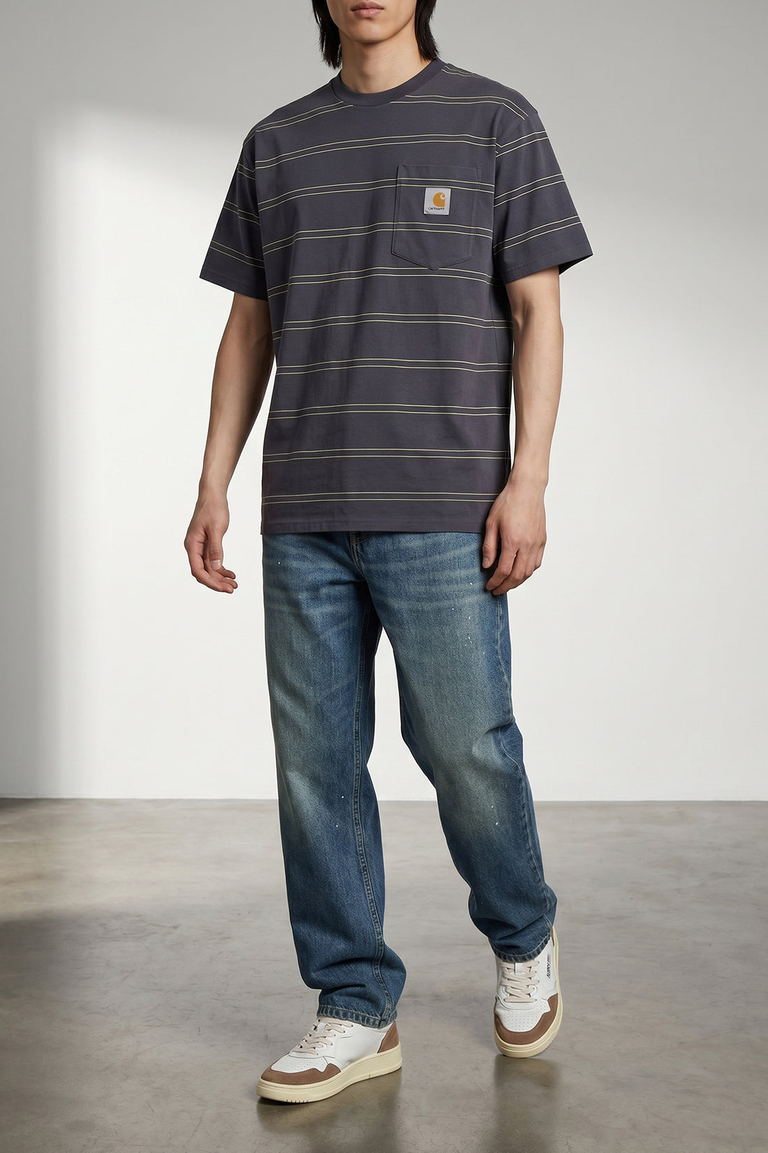 CARHARTT WIP L bert pocket cotton blend jersey t-shirt