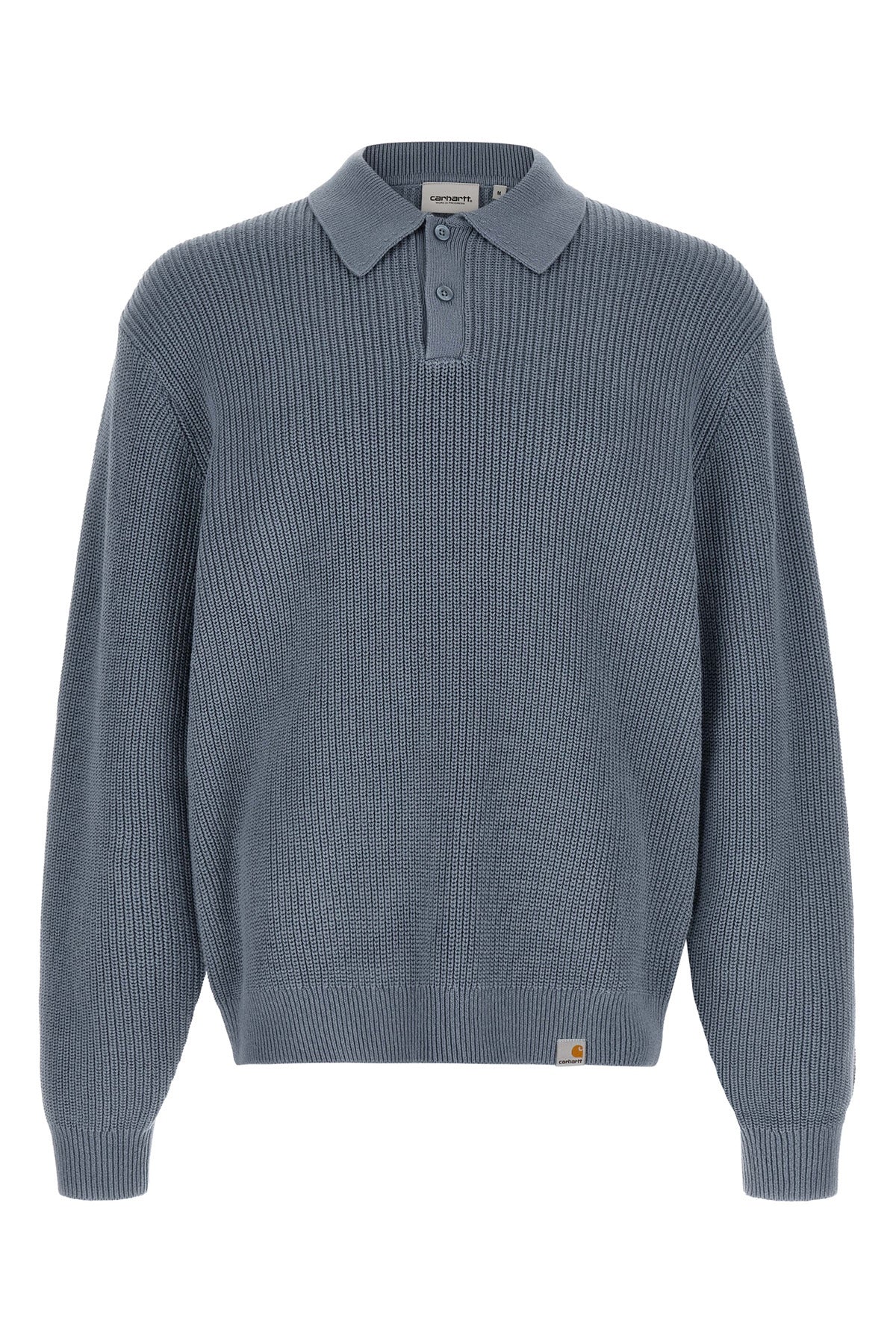 the carhartt wip long-sleeved miles knit polo shirt