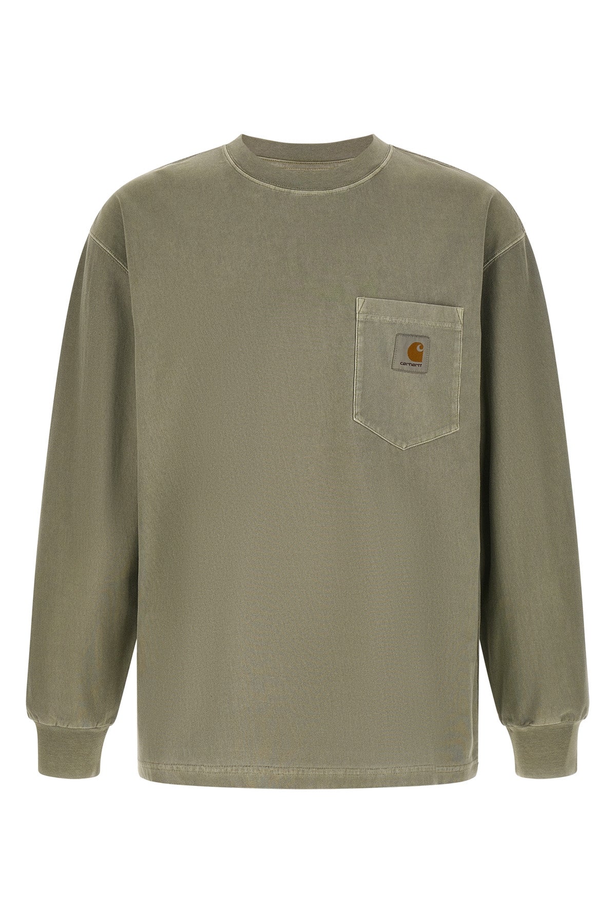 pocket crewneck jersey t-shirt in organic cotton jersey