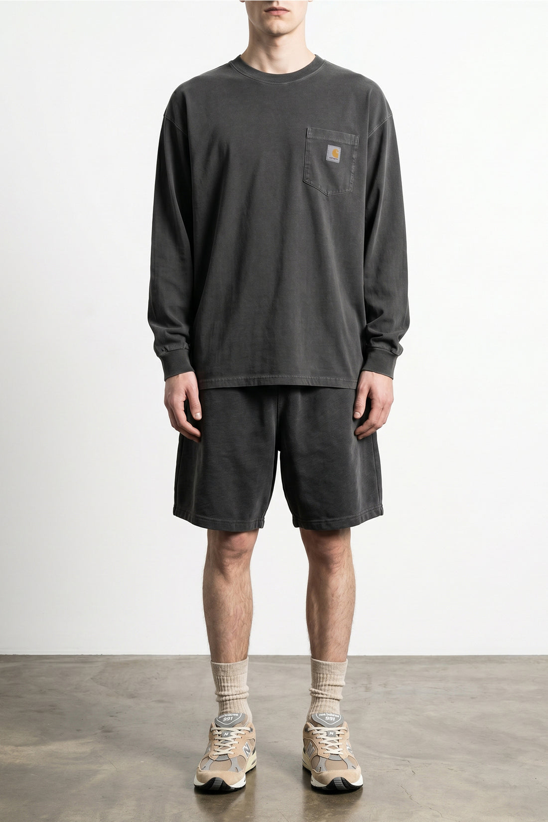 CARHARTT WIP L pocket crewneck jersey t-shirt in organic cotton jersey