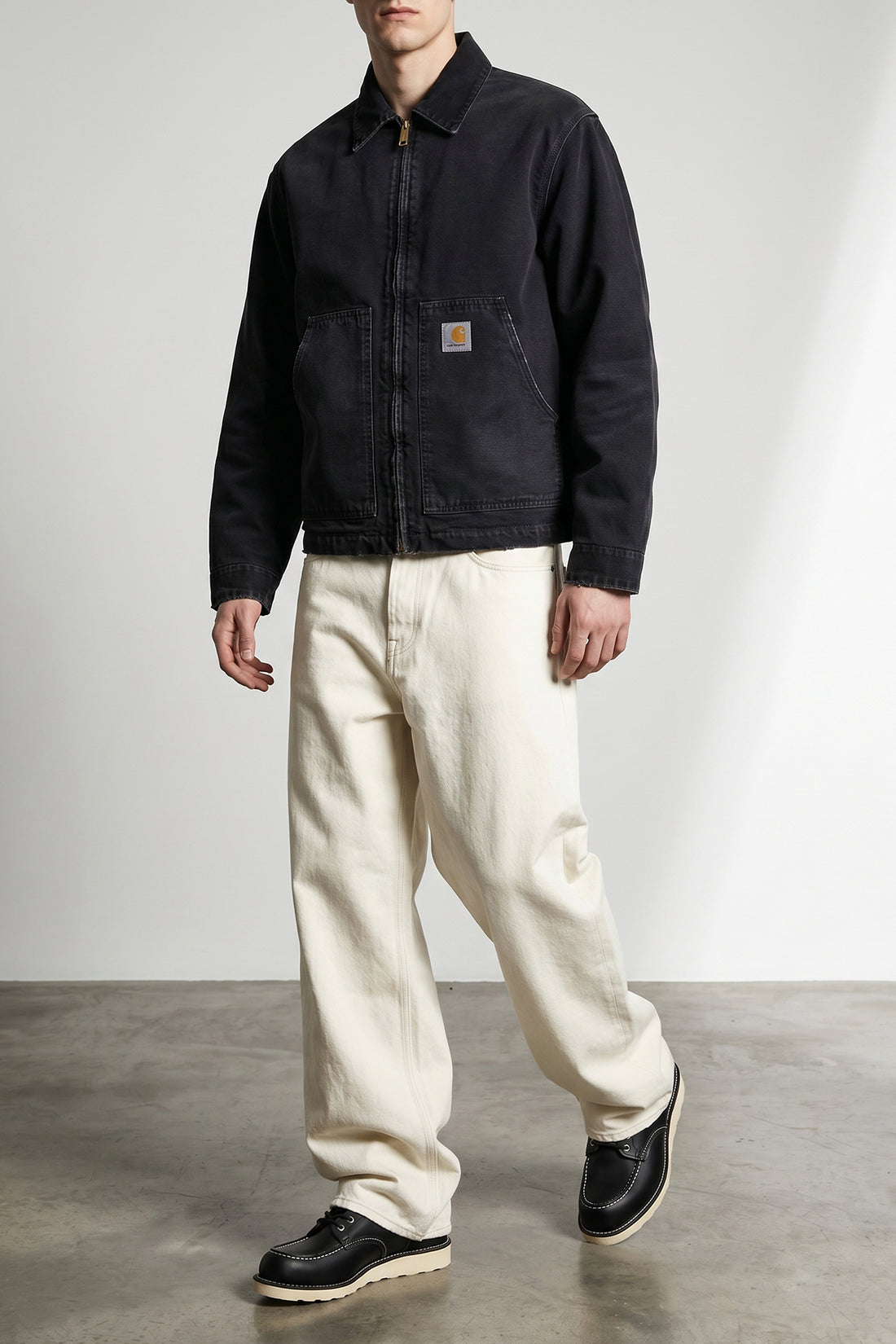 CARHARTT WIP L arcan used-effect dearborn cotton canvas jacket