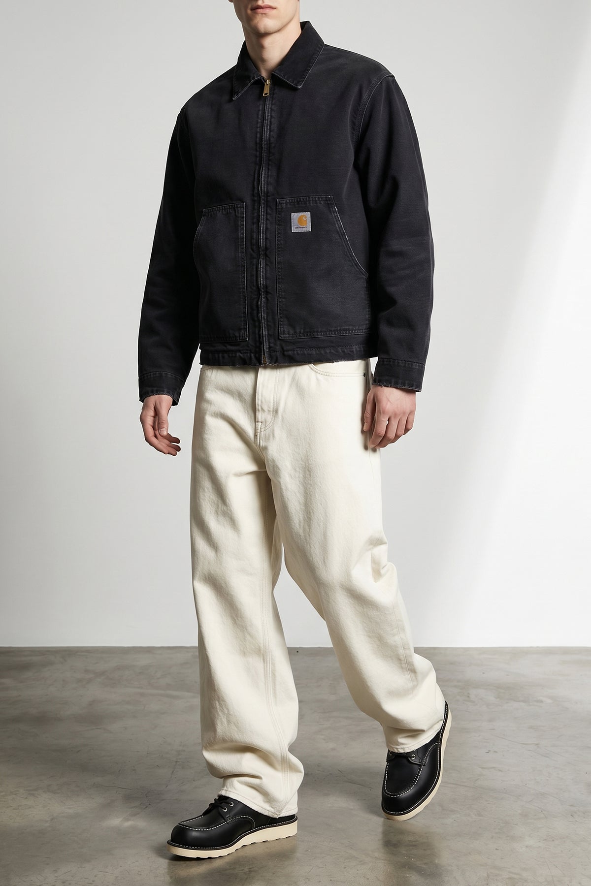 arcan used-effect dearborn cotton canvas jacket