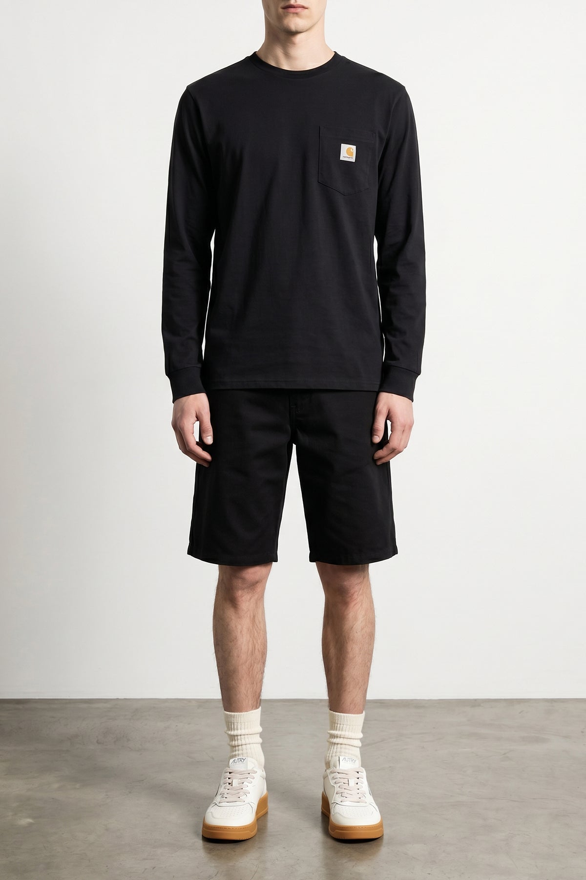 brader shorts in cotton twill of medium weight cooper