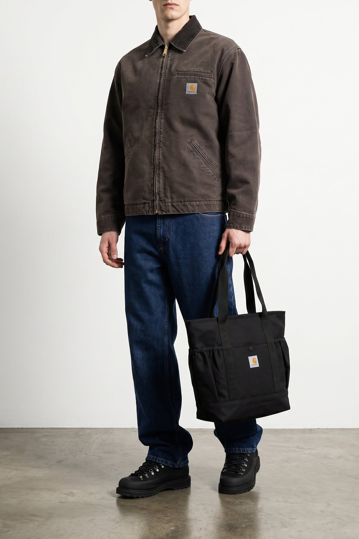 clapton waterproof polyester canvas shopping bag