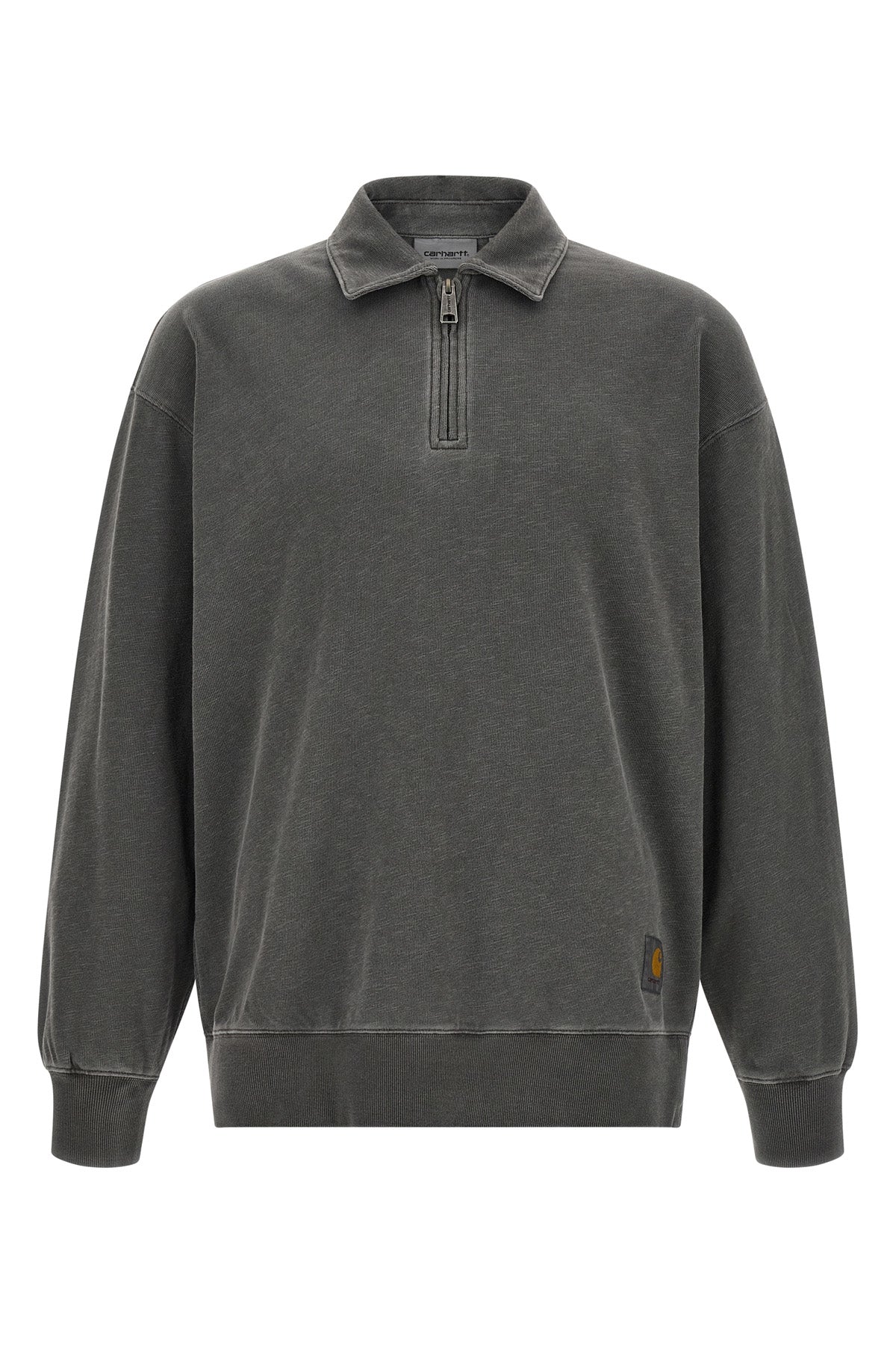 harper polo shirt in heavy cotton jersey dyed garment