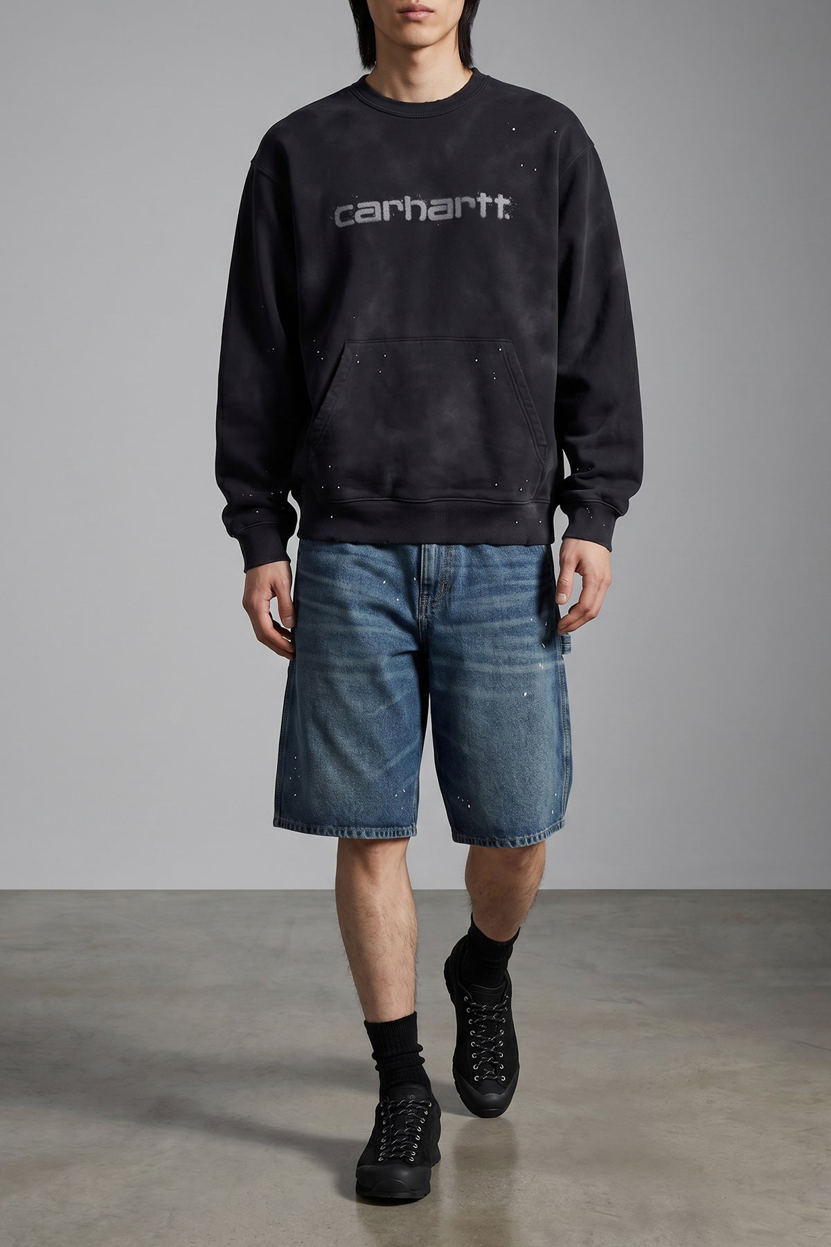 painter sweatshirt in brushed cotton sweatshirt