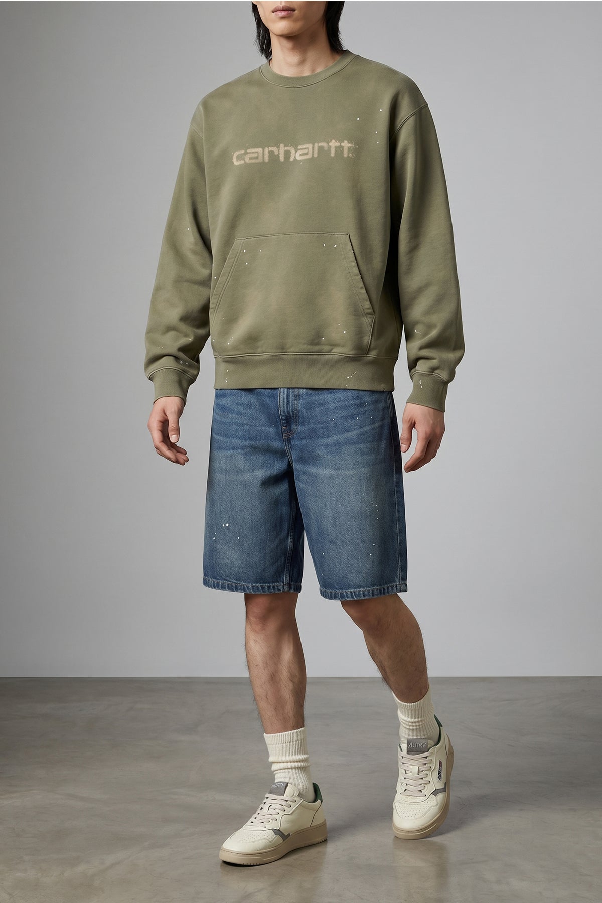 painter sweatshirt in brushed cotton sweatshirt