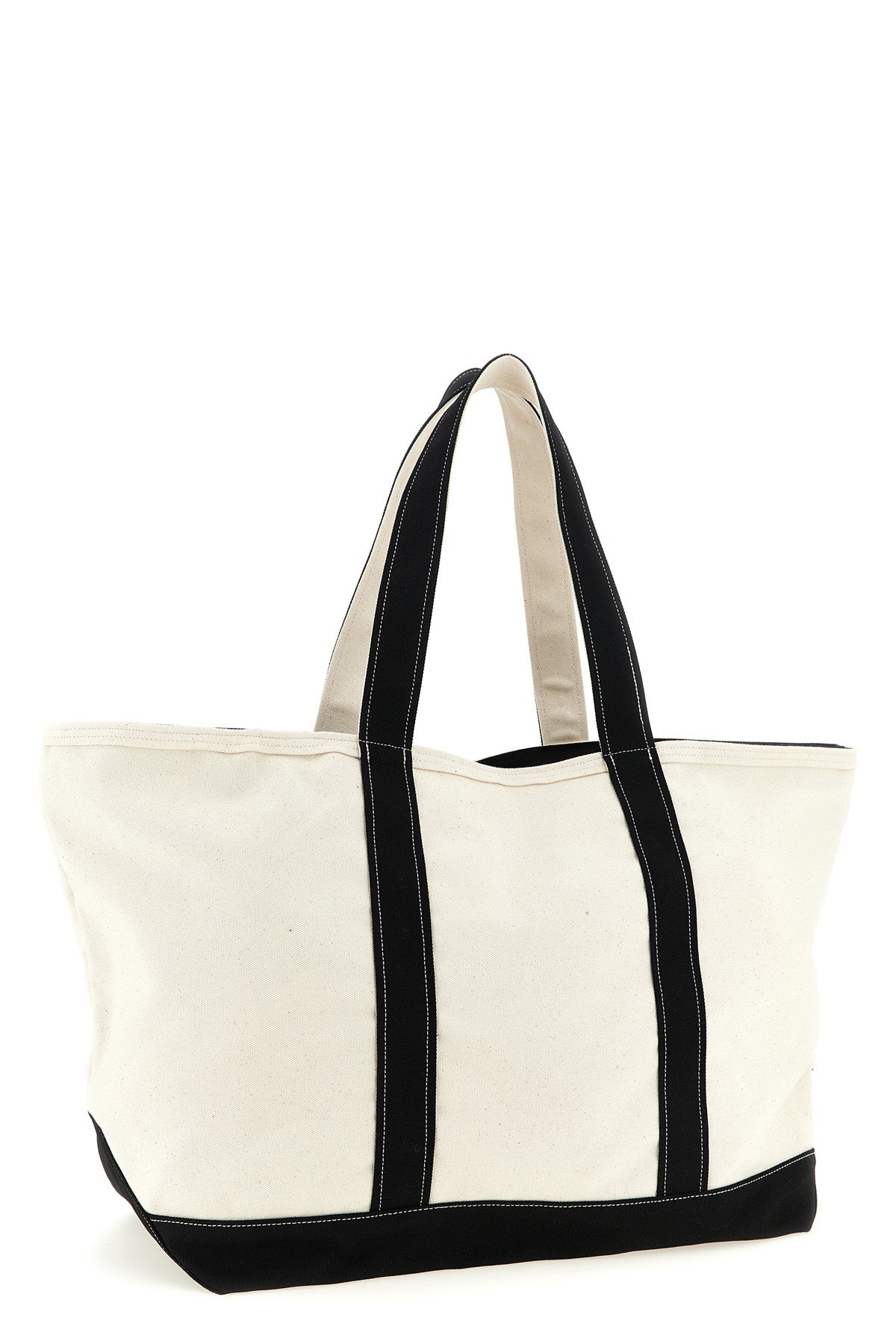 canvas beach tote shopping bag in heavy cotton and polyester canvas