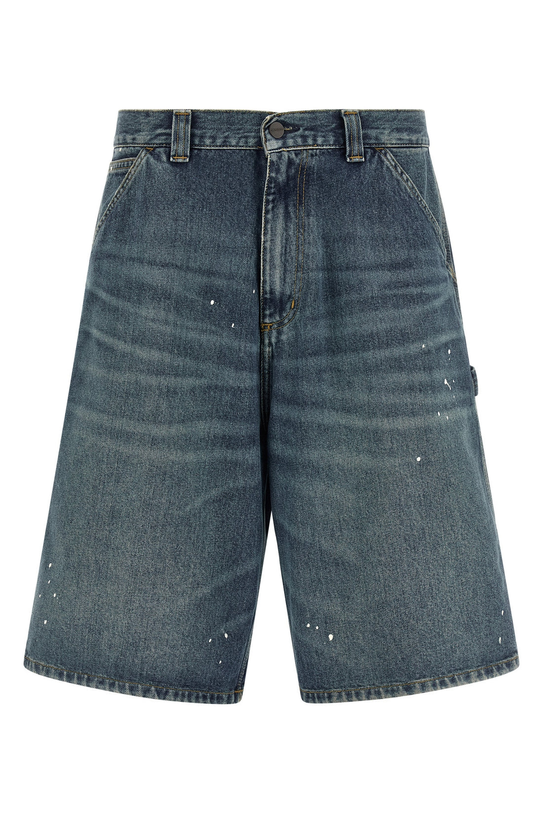 CARHARTT WIP L og single knee smith heavy used cotton denim shorts