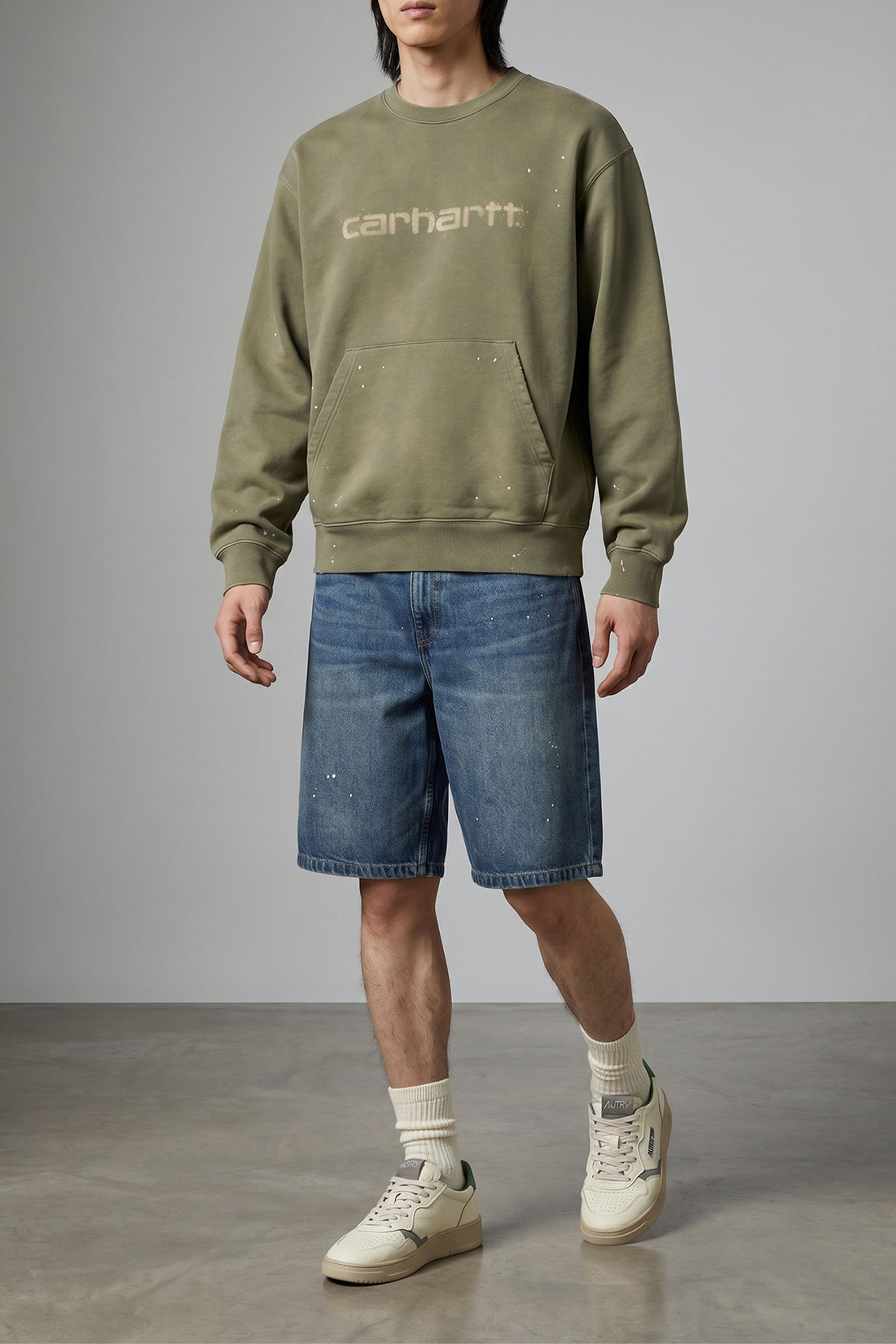 CARHARTT WIP 29 landon 5-pocket long smith heavy cotton denim shorts