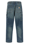 og single knee heavy smith cotton denim pants