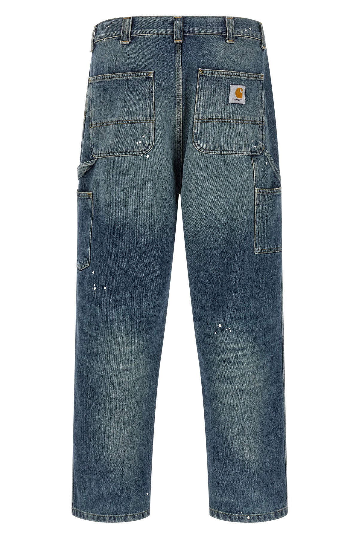 og single knee heavy smith cotton denim pants