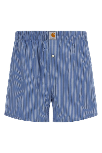 striped lightweight cotton poplin boxer shorts