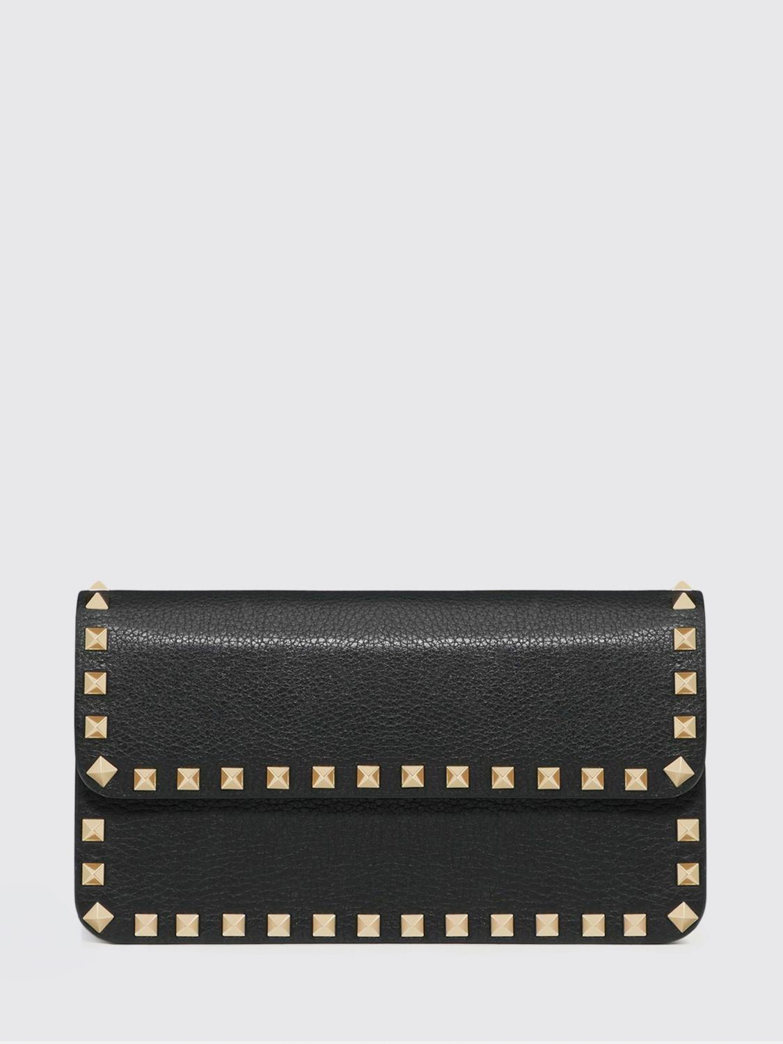 rockstud grained leather bag