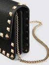 rockstud grained leather bag