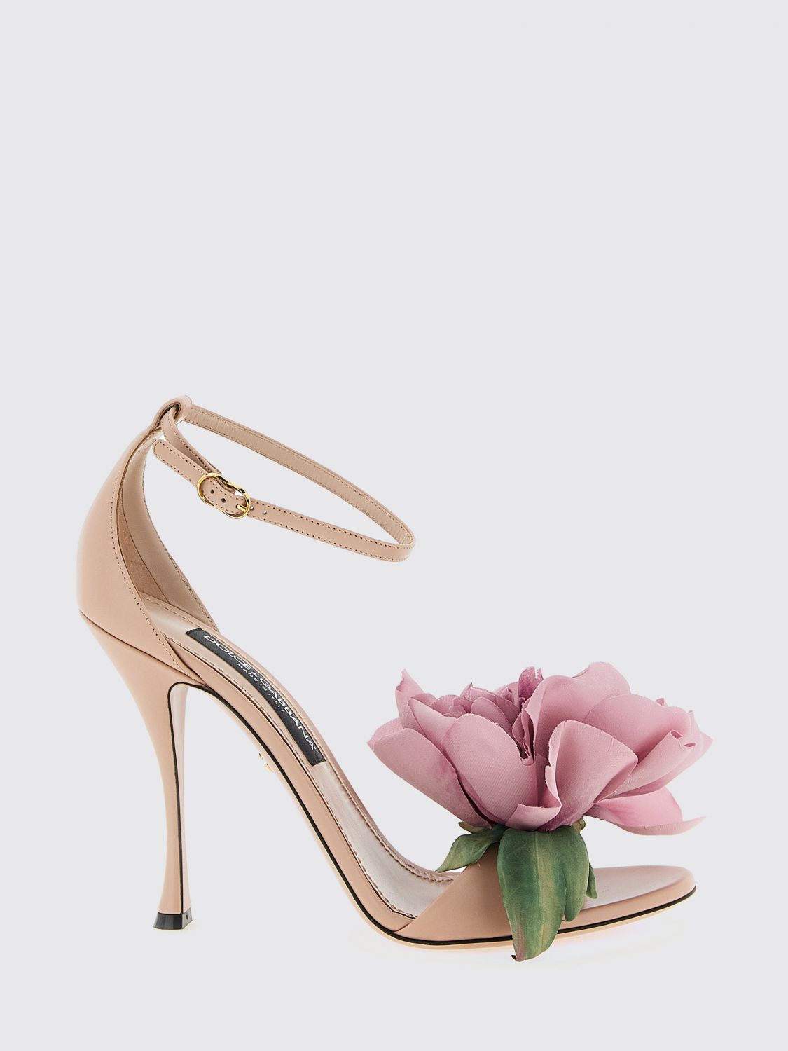 desirée leather sandals with applied flower