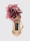 desirée leather sandals with applied flower