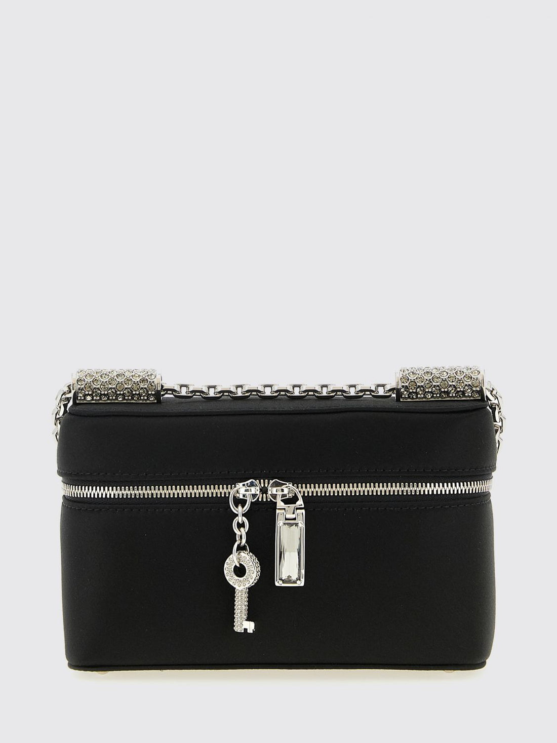 DOLCE &amp; GABBANA OS sicily satin bag with rhinestone pavé tubes