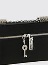 sicily satin bag with rhinestone pavé tubes