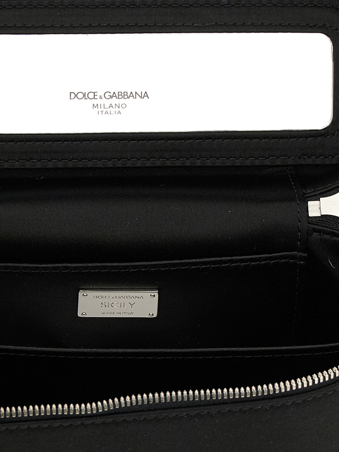 sicily satin bag with rhinestone pavé tubes