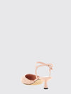 aren tweed and patent leather slingback