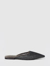 suede and mesh nylon mules with monili