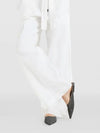 suede and mesh nylon mules with monili