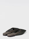 suede and mesh nylon mules with monili
