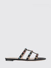 rockstud suede sandals with studs and stones