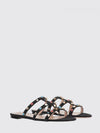 rockstud suede sandals with studs and stones